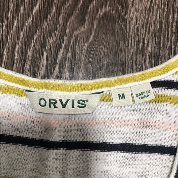 Orvis 100% Linen Striped T-shirt - Multicolor - Picture 2 of 4